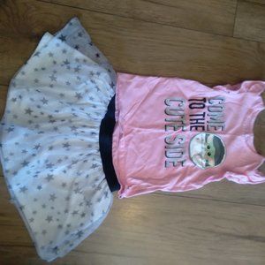 Grugal girls two piece skirt outfit size 4T